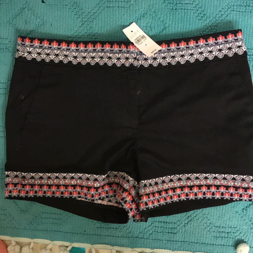 Loft embroidered shorts